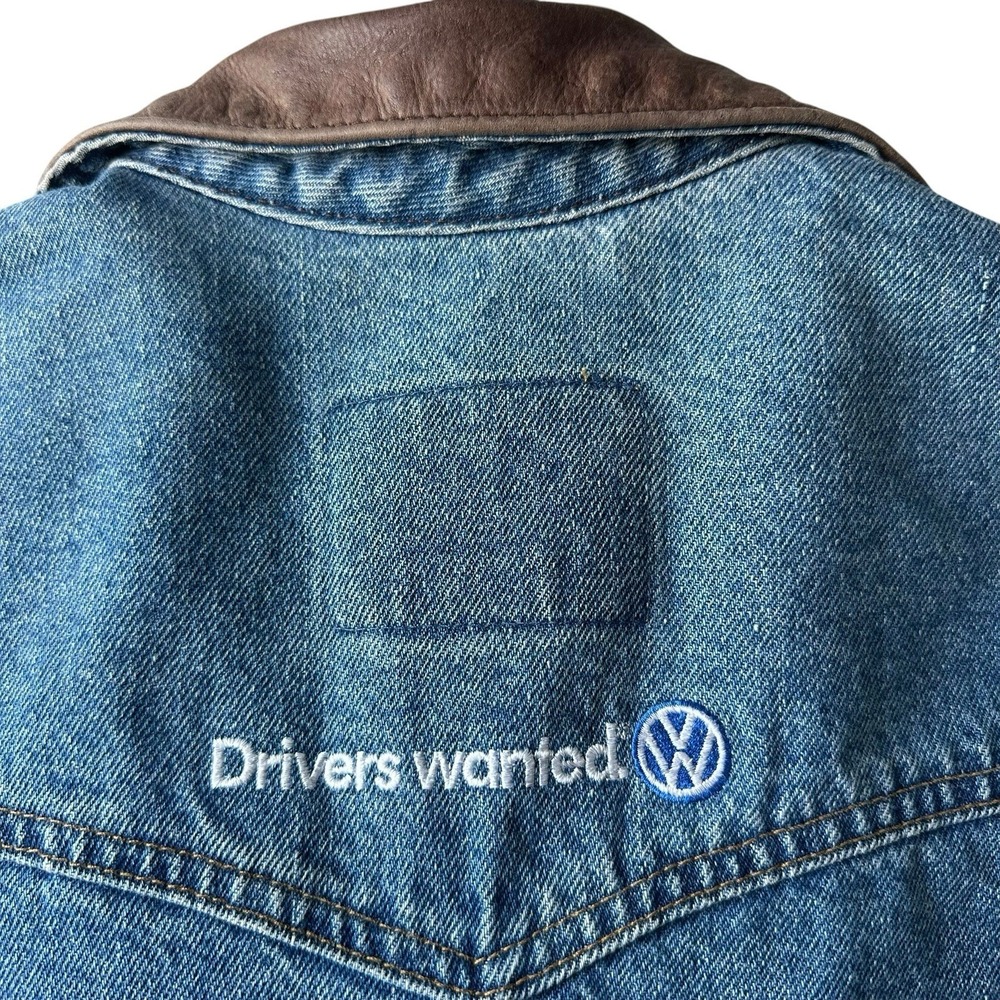 Vintage 90s International Denim Volkswagen Jean Jacket Mens Medium Embroidered